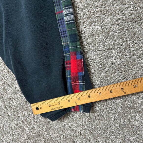 Polo Ralph Lauren Men's SZ Medium Navy Sweatpants Plaid Side Panels & Elastic Wa - Picture 9 of 10